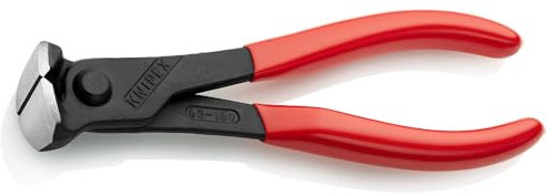KNIPEX End Cut Nippers,Red and Silver