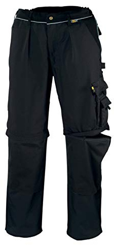 teXXor 2-in-1 Arbeitsbundhose Canvas 320 mit Cordura, 20-008358-58,Schwarz( Black) ,58