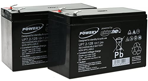 Powery Batería de Gel para SAI APC Smart-UPS 750, 12V, 7,2Ah/86Wh, Lead-Acid