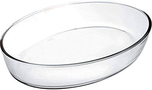 IBILI 480135 Auflaufform Kristall oval 35x25x6,5 cm aus Glas, transparent, 35 x 25 x 6.5 cm