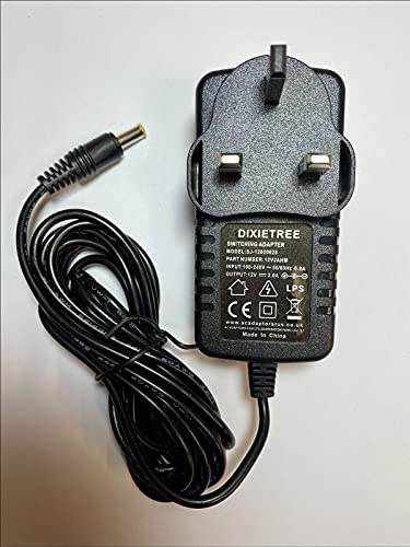 Replacement for UK 12V 2A Mains AC Adaptor Charger for Toshiba SDP77SWB Portable DVD Player