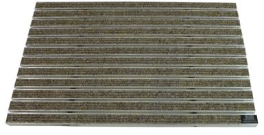 EMCO Eingangsmatte DIPLOMAT Rips sand 12mm Fußmatte Schmutzfangmatte Fußabtreter Antirutschmatte, Größe:740 x 490 mm