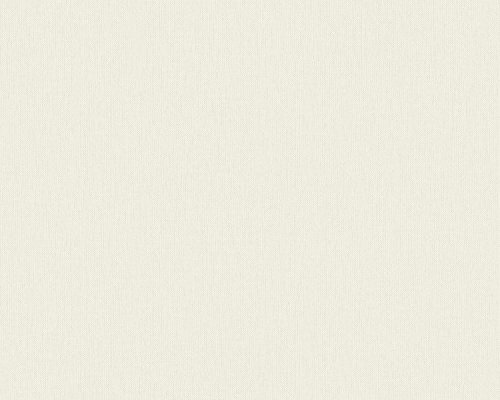 Livingwalls Tapete Uni Weiß Creme Terra 143525 - Vliestapete Einfarbig - 10,05 m x 0,53 m Made in Germany