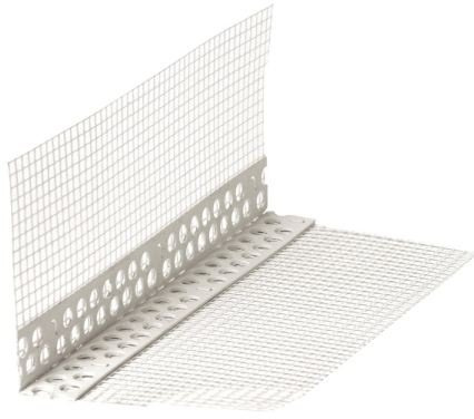 bauFIT Gewebeeckwinkel 8cm x 12cm x 2m | Gewicht: 165g/m² | Alkalibeständig | Glasfaser-Gewebe mit PVC-Ecken | 50 Stäbe | 100m Armierungsgewebe | Hohe Reißfestigkeit | Schiebefest & Imprägniert