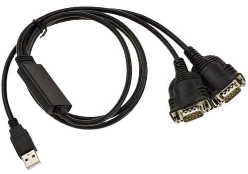 KALEA-INFORMATIQUE USB a 2 independientes RS-232 COM RS232 DB9 Serial Converter Cable. Longitud 1.5 M y Chipset Prolific