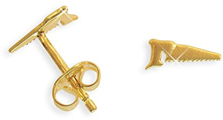 Ohrstecker Fuchsschwanz Säge per Stück echt 14 Karat Gold 585 (Art 602054/811011)