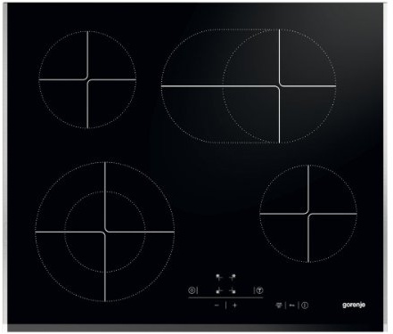 Gorenje ECT620AXC Plaque de cuisson automatique 7000 W Vitrocéramique 4 zones de cuisson Horloge électronique