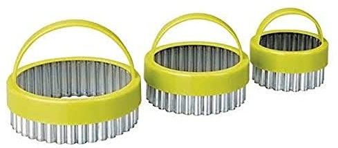 IBILI 724000 - Set 3 Cortapastas estañados, rizados, con asa