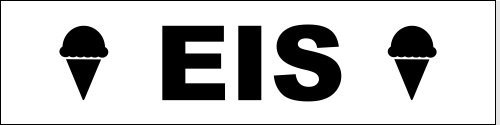 KIWISTAR - Werbeplane - Eis - 300cmx100cm - Plane Banner Gerüstplane