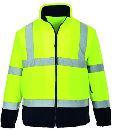 Portwest Hi-Vis Two Tone Fleece, Size: L, Colour: Yellow/Navy, F301YNRL