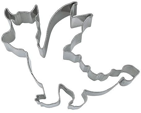 Staedter Dragon Shape Cookie Cutter, Argento, Acciaio Inossidabile, Silver, 8 cm