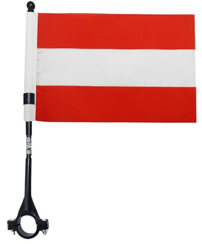 AZ FLAG Fahrradflagge Österreich 21x15 cm Leichtes Polyester Plastikstab | Für außen Österreichische Fahrradflagge leichte wetterfeste Ausführung mit Kunststoffstab