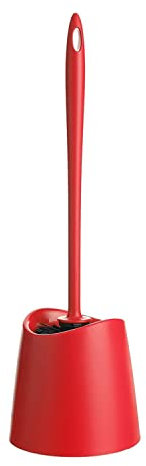 TATAY Spazzolone Bagno WC | Materiali Resistenti | Design Moderno | Spazzola Fissa e Durevole per Igiene Quotidiana | Colori Diversi | Scopino Bagno WC | 12 x 12 x 38 cm – Rosso