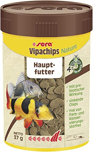Sera Sera Vipachips Wafers 100 ML (37 g) | Aliment Naturel pour Poissons de Fond | Chips Coulants & Farine d’Insectes | Croissance Saine & Développement Vigoureux | sans Colorants Ni Conservateurs