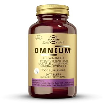 Solgar Omnium Tablets - Food Supplement, Pack of 90 Tablets - 47 Active Ingredients - With N-Acetyl-L-Cysteine, Vitamin A and Flavonoids - Vegan