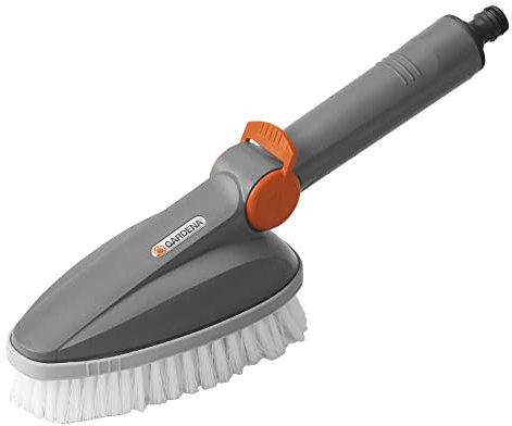 Gardena Handschrubber: Wasserführende Reinigungsbürste für das Cleansystem, ideal zur gründlichen Reinigung von Gartenmöbeln und -geräten (5572-20)
