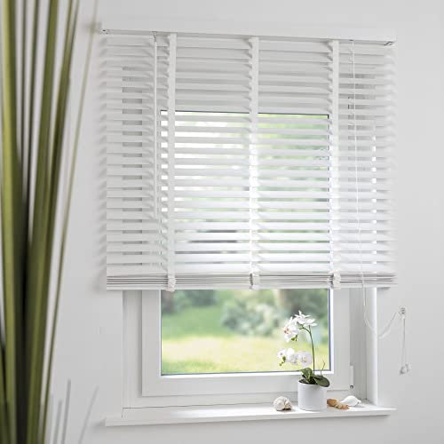 Aluminium-Jalousie 50 mm Lamelle B 120 x H 175 cm weiß