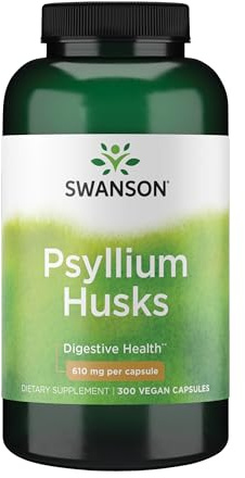 Swanson Psyllium Husk Dietary Fiber Supplement 610 mg 300 Capsules