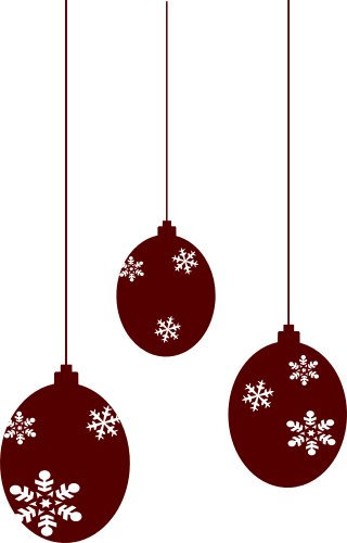 3 Stück Große Weihnachtskugeln, Schneekugeln Fenstertattoo selbstklebend in dunkel Rot - Fensterdekoration oder Wandtattoo zu Weihnachten Fensterbild / Fensteraufkleber, Wandbild Deko Sticker Schneeflocken Aufkleber, Weihnachtsdekoration, Schaufenster In- und Outdoor 70018