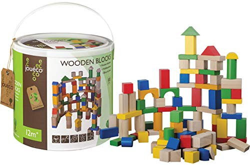 Jouéco - 80019 - Blocs de Bois, 100 Pièces