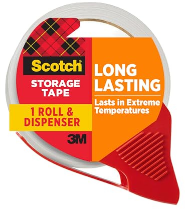 Scotch Long Lasting Adhesive Tape for Storage Packaging with Dispenser, 1.88 in. x 38.2 yd, 1 DispenserPack