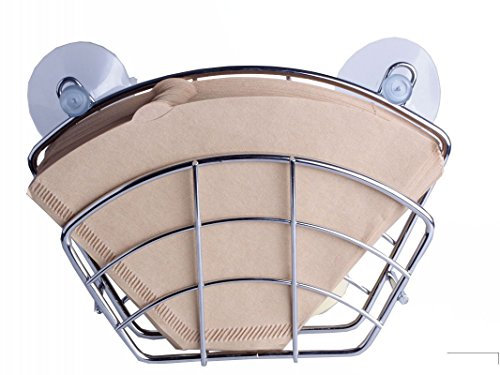 Kaffeefilterhalter Chrom mit Saugnapf