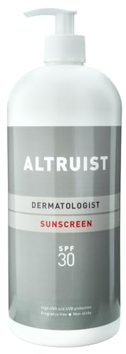 Altruist Dermatologist Sonnenschutz LSF 30, 5-Sterne Ultra UVA PPD 39, vegan, parfümfrei, wasserfest, für empfindliche Haut, 1-Liter-Flasche