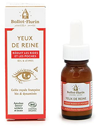 Ballot-Flurin - Yeux de Reine 15ml - Propolis Bio Pure, Miel et Cire d'Abeille - Soin Contour des Yeux - Crème Anti Rides Femme et Soins pour le Visage - Fabriqué en France