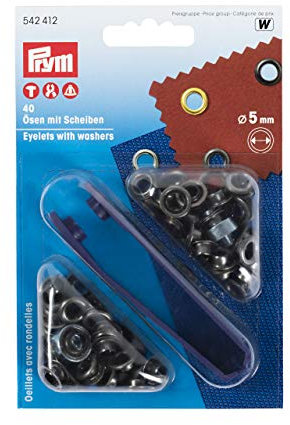 Prym 542412 Ösen und Scheiben Messing 5,0 mm alteisen, metal, 5 mm