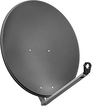 Goobay 67333 Parabola Satellitare in Alluminio da 80 cm, Antracite