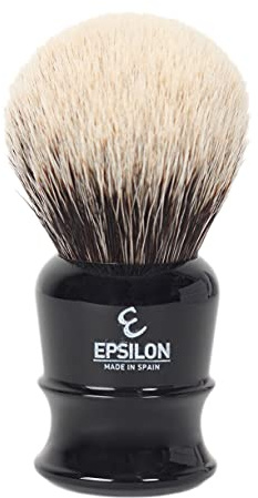 Pennello da barba nero Epsilon bianco da 50/27 mm