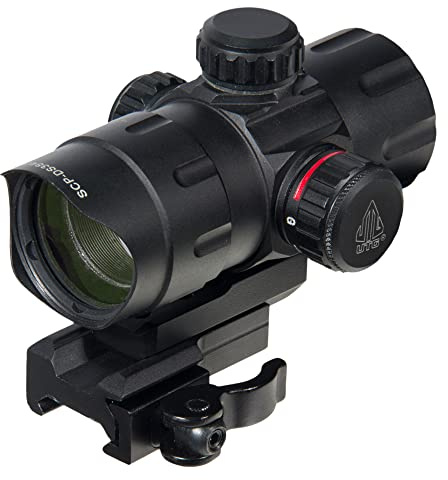 UTG Erwachsene Leuchtpunktvisier 4.2 ITA Red/Green T-Dot with QD Mount, Riser Adaptor SCP-DS3840TDQ, schwarz, One Size, SCP-DS3840TDQ