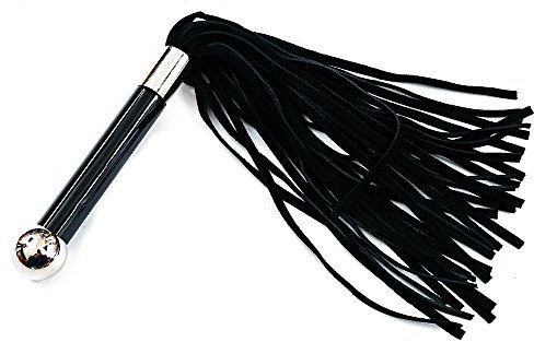 HAPPYTIMEBELT Genuine Leather Scattered Whip Floggers for Cosplay Stage Props(Black)