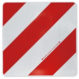 Warntafel für Überlänge / Überbreite (LuF), Deutschland, selbstklebend, 423 mm x 423 mm