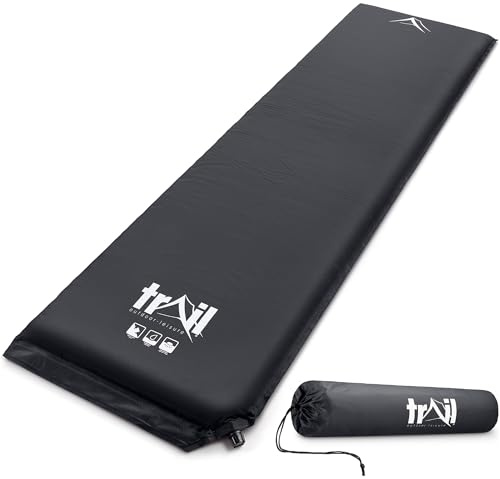 Trail Self Inflating Camping Mat, 5cm, Single, Black