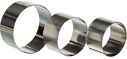 IBILI 716050 Dessertring-Set 7x4,5/8x4,5/10x4,5 cm, Edelstahl, Silber, 21 x 13 x 5 cm, 3-Einheiten