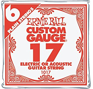Ernie Ball Nickel Plain Single Guitar String .017 6-Pack