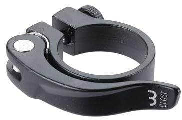 BBB Cycling SmoothLever Bike Seatpost Clamb Quick Release Seat Post Clamb for Aluminium Seatposts Roadbike, MTB and E-Bike | 34.9 mm Black - BSP-87