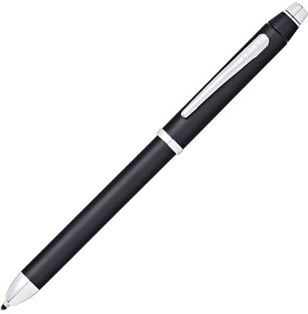 Cross Tech 3+ Multifunktionsschreibgerät (Geschenkbox, Drehbleistift, Kugelschreiber, Radierer/Stylus Kappe) schwarz, 1 Stück (1er Pack)