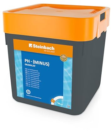 Steinbach Poolpflege pH-Minus Granulat – 0753001TV00 – 7,5 kg – Zur pH-Wert-Senkung im Pool/Gut löslich & staubreduziert/Für bessere Wirksamkeit von Chlor & Desinfektionsmitteln