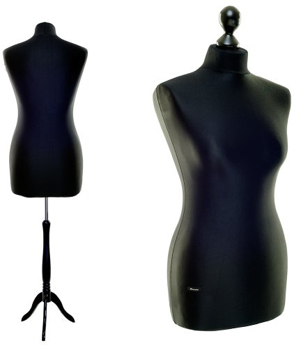 Schneiderpuppe / zum Probierpreis! / LUCCESI / Size S - XL (Female) / Torso M (36-38) / Wechselbezug schwarz / Standfuss schwarz / Damen - Schaufensterpuppe