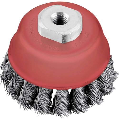 kwb AGGRESSO-FLEX® Topf-Bürste für Winkelschleifer Ø 100 mm, M14-Gewinde Aufnahme, gewellter HSS-Stahldraht, für Metall und Stein