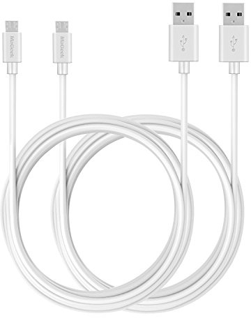 MaGeek Câble Micro USB 3m Blanc, [Lot de 2 pièces] Câble de Charge Rapide Ultra Long de 3 Mètres, Câble de Données, Compatible avec Samsung Galaxy S7, S6, S4, Note 5/4, A7, A5, Google, Nokia (Blanc)