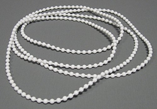 Endloskette - Rollokette (weiß) 4,5 * 6 mm - verschweißt - 50-300 cm - Hier 50 cm (Umlauf: 100 cm) - mit Kettenspanner - Ersatzkette für Rollo - ps FASTFIX