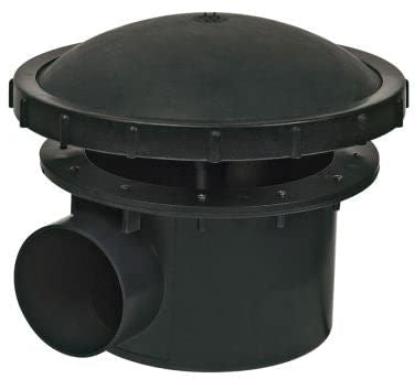 AquaForte Bodenablauf 110 mm mit Belüftung, schwarz, 38 x 38 x 20 cm, SC284