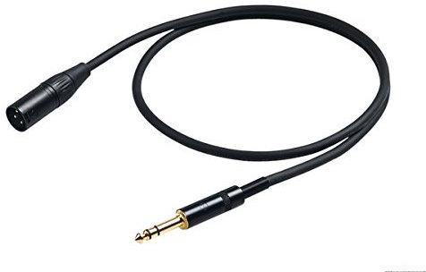 Proel CHL230LU2 - Cavo bilanciato professionale audio con connessione Jack Stereo 6,3 a Cannon XLR Maschio 3P, Nero (CHL230LU2)