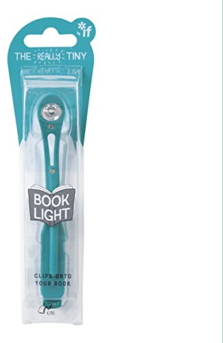 IF Really Tiny Book Light (Blue) – Compact Reading Lights for Books in Bed – Flexible Book Light Clip On – A Great Book Lamp with Batteries Included
