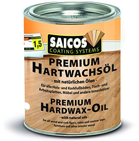 Saicos 3317 500 Premium Hartwachsöl 2.50 l silbergrau