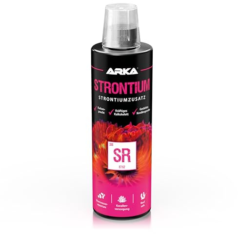 Strontium Zusatz Meerwasseraquarium 473 ml - mit Molybdän für Korallen | Strontiumerhöhung, unterstützt Korallenwachstum, Skelettaufbau, Korallengewebe, Riffaquarium, Salzwasser, Meerwasser