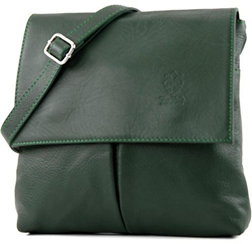 modamoda de T63 Damen Nappaleder Umhängetasche Schultertasche, handmade in Italy
